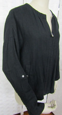 Rjr. John Rocha Linen Blend Bomber Jacket/coat - Uk 10 Roll Up Sleeves Pockets