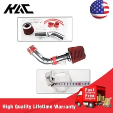 Red Cold Air Intake System Kit Aluminum For 2004-2007 Honda Accord 2.4L L4