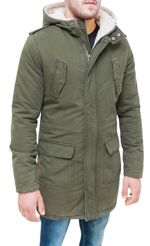 GIUBBOTTO GIACCONE UOMO PARKA VERDE MILITARE GIACCA INVERNALE CON PELLICCIA  | eBay