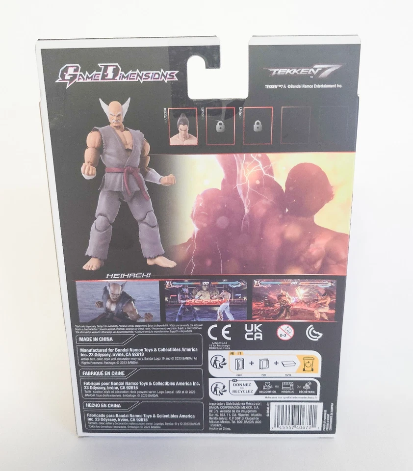 BANDAI NAMCO GAME DIMENSIONS TEKKEN HEIHACHI ACTION FIGURE NEW SEALED - Image 4 of 4