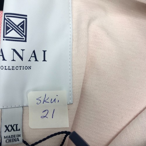 LANAI Collection Poloshirt Herren XXL Rosa & Grau Baumwolle Kurzarm - Bild 10 von 10