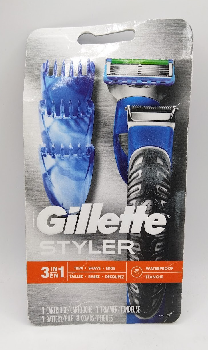 Gillette Styler 3 in 1 Trim Shave Edge Waterproof Men's Razor 1 Cartridge