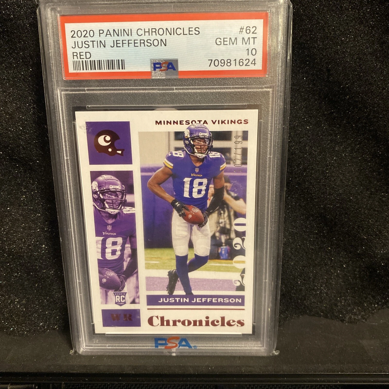 Justin Jefferson Panini Chronicles #62 Red