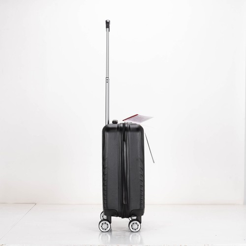 Circle ABS Hard Shell Suitcase with 4 Spinner Wheels Travel Luggage Black - Picture 11 of 31