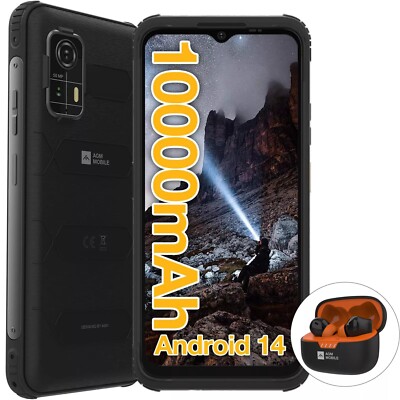 AGM HMax Outdoor Robuste Smartphone Ohne Vertrag Handy 10000mAh 256GB 6.56'' NFC