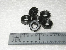 10-24 KEP 3/8" HEX NUTS BLACK STEEL  - 50 pcs