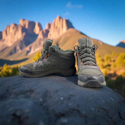 Merrell Youth 5 MK264768 Waterproof Hiking Boots M-Select DRY Grip Grey Green