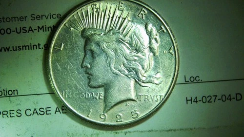 1925-S Peace Dollar -XF Condition - 90% Silver - Semi-Key Date - No Reserve