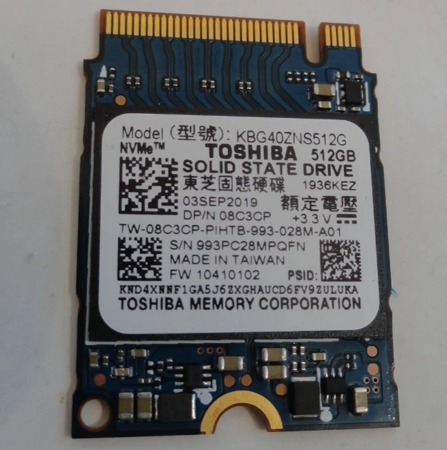 Toshiba M.2 Interface 500 GB Storage Capacity Solid State Drives