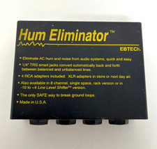 Ebtech Hum Eliminator Ground Loop Noise Elimi...