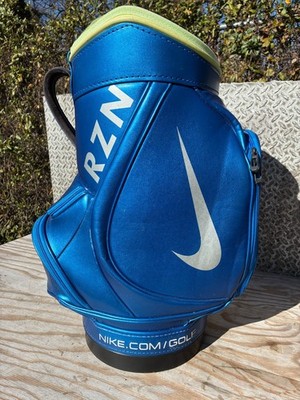 Rare Nike RZN Den Caddy Golf Bag Blue Silver Volt Mini Staff Tour