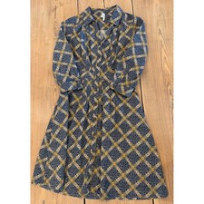 Maeve by Anthropologie Wightwick Manor Corduroy Geometric Button Midi Dress 6