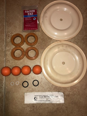 #ad Fluid Section Repair Kit Graco Husky Diaphragm Pump 8 3 4quot; disks 1 3 4quot; balls $89.99