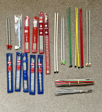 50 Pairs Knitting Needles Lot Mixed Sizes Metal Aluminum Plastic Prym Aero