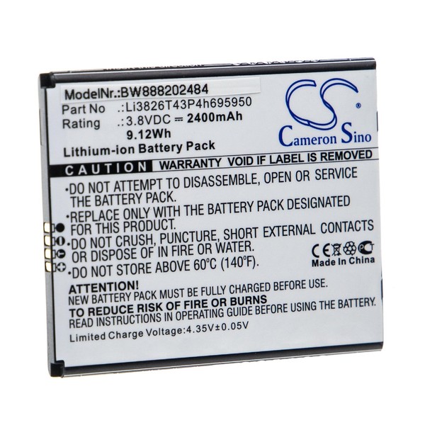 Li-Ion-Akku - 2400Mah (3.8V) FüR Telstra Essential Smart 3, ZTE Blade Handy, Sma-image