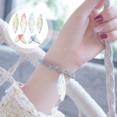 10pcs Dragonfly Wing Charms Harz Dragonfly Flügel Anhänger Charmes