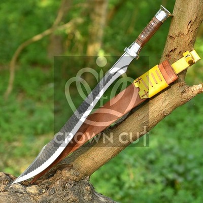 Handmade Scimitar Sword 27'' Full Tang Viking, Hunting, Outdoor, Camping Tool