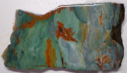 WRG- Gary Green Larsonite / Freedom Jasper Face Slab 115 grams Oregon agate - Picture 2 of 4