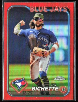 Bo Bichette 2024 Topps Chrome Orange Refractor /25 #27 Toronto Blue Jays