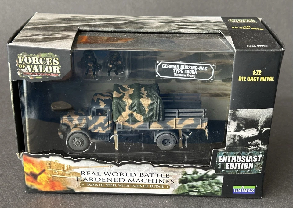 Forces of Valor 1:72 German Bussing-NAG Type 4500A WWII Army Unimax Diecast READ - Image 2 of 4