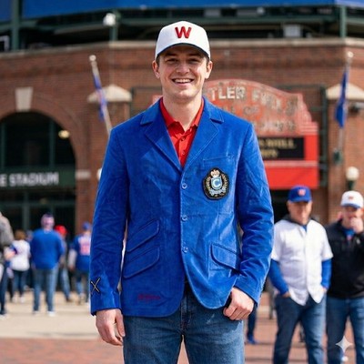 Red Jacket Chicago Cubs Velvet Blazer Mens Size 4 Blue NWT RJ 532 Crush