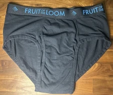 Fruit Of The Loom  Breathable Respirant Briefs Mens Size XL Black