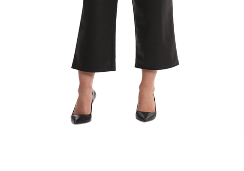 Bagatelle pantalone cropped ecopelle vita alta gamba larga nero taglia S - Foto 6 di 6