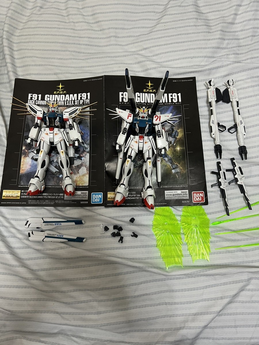 L BUILD バーサルレイバー91 Assembled] MG Gundam F91 Ver 2.0 Back Cannon Type & Twin VSBR Set