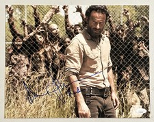 Andrew Lincoln Rick Grimes The Walking Dead Signed 11x14 Photo w/“Rick” JSA COA