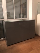 Hülsta Metis Hochglanz Kommode 2-türig grau