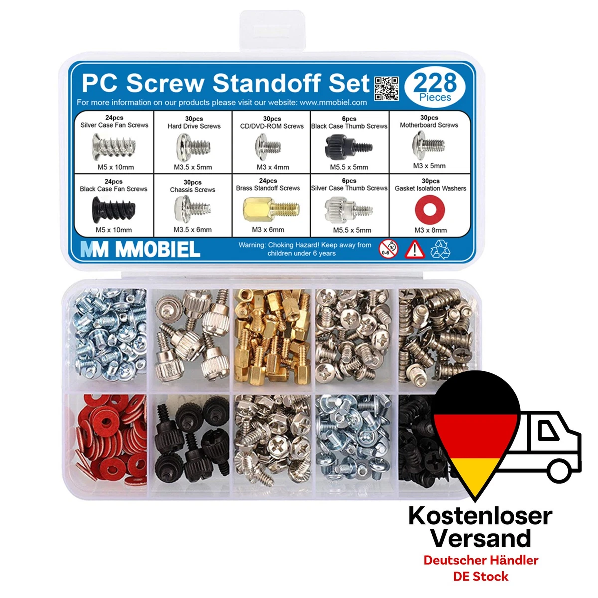 HDD Schrauben 20x Festplatten Schrauben + Gummidmpfung  Stofeste Anti- Vibration Mounts Fr HDD