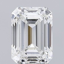 Emerald Diamond Lab Grown GIA Certified SI1 Clarity G Grade 3.01 Ct 469.77 per carat