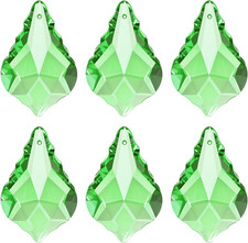 K9 Crystal Pendants Teardrop Beads, 6 Pack 38mm Chandelier Prisms Parts Hanging