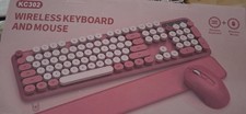 KC302 Wireless Keyboard And Mouse - Pink