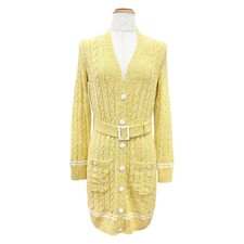 Chanel Lion Button Belted Dress Size 34 Chest 16.9 in Length 31.5 in