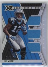 2018 Panini XR Rookie Triple Threats Materials 72/99 DJ Moore #TTM-7 5w7