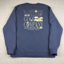 Vans Sweatshirt Mens Large Navy Blue Good Company Graphic Crewneck Fleece