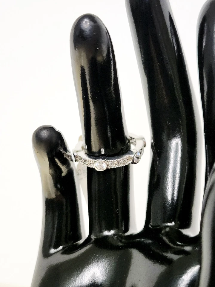 Eternity Band - Rhodium Plated and Cubic Zirconia Size 6 Ring - NWT - image 4 of 4