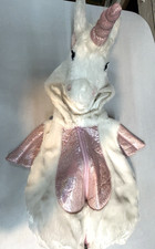 Baby Unicorn Hoodie Costume with sparkley pink horn and wings SZ 6-9 Months
