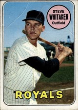 1969 Topps #71 Steve Whitaker Kansas City Royals Poor CREASED