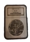 1989 $1 American Silver Eagle NGC MS69 Brown Label
