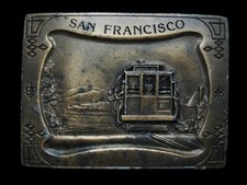 ND11150 VINTAGE 1977 SAN FRANCISCO CABLE CAR BELT BUCKLE