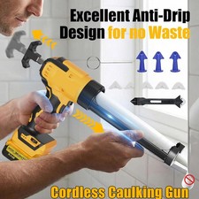 Cordless Caulking Gun for DeWalt 20V Battery,...