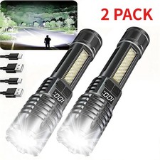 990000000 Lumen Super Bright LED Tactical Flashlight Rechargeable LED Work Light