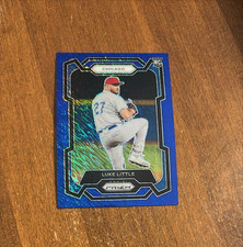 Luke Little 2024 Panini Prizm Blue Shimmer Rookie #72 Cubs San Jacinto /15 RC