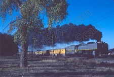 Original Slide- UP 4-8-4 Steam 8444 Smoking! & Train At Greeley, CO. 10/87