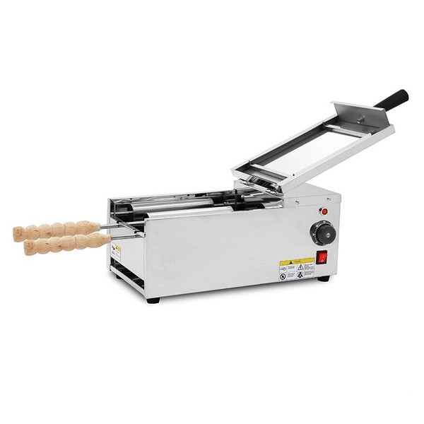 Máquina eléctrica húngara Kurtos Kalacs chimenea pastel horno rollo parrilla