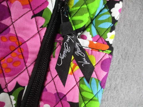 Vera Bradley Quilted Floral Backpack Multicolor Purple School Travel Daypack - Picture 2 of 13