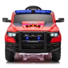 24v Licensed Dodge Ram Fire Engine Truck Official Ride On 4x4 with Battery & RC