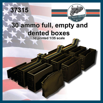 FC Model Trend 1/35 Dented, Empty and Full .30 Ammo Boxes